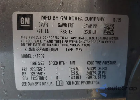 2021 Buick Encore Gx Fwd Preferred from USA, damaged, VIN KL4MMBS2XMB090679